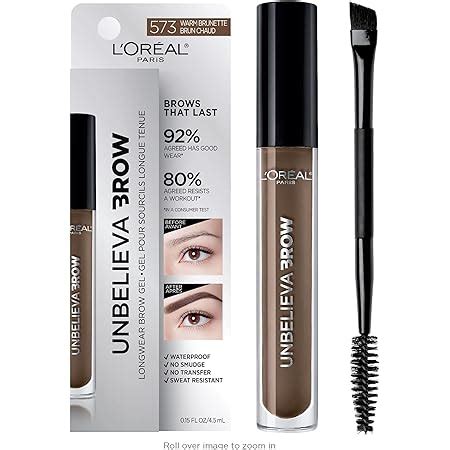 Amazon L Oreal Paris Unbelieva Brow Longwear Waterproof Tinted Brow Gel Warm Brunette