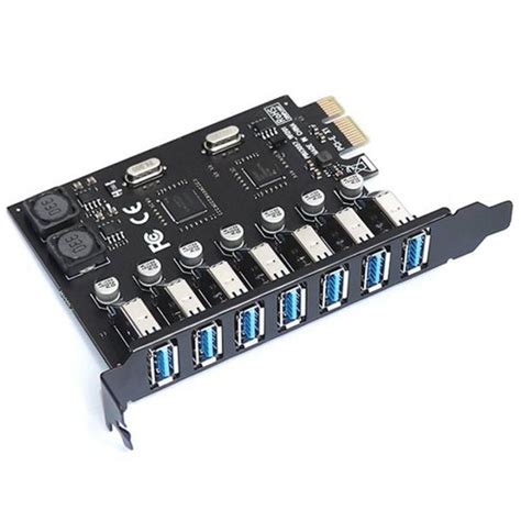 [JJM MALL] USB 3.0 PCI Express Adapter PCI E to 7 Ports USB 3 Expansion ...