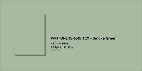 About Pantone 15 6315 Tcx Smoke Green Color Color Codes Similar