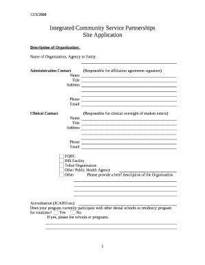 Integrated Community Service Partnerships Doc Template Pdffiller