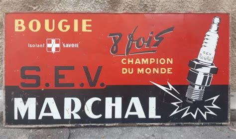 Ancienne T Le Publicitaire Bougie Moteur S E V Marchal Garage