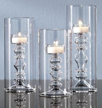 Clear Glass Candle Holder