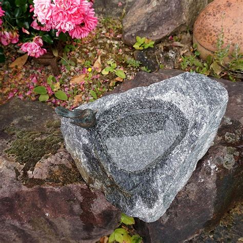 Yerd Gartendeko Figur Bronzefigur Garten Vogeltr Nke Aus Schwarzwald