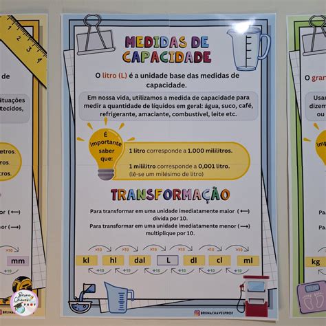 Medidas De Capacidades 5 Ano - Unidades de medidas – Loja de atividades Pedagógicas | Bruna Chaves