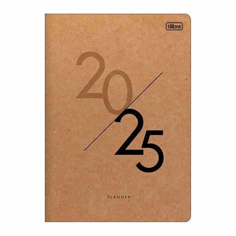 Agenda Planner Grampeado Mensal Kraftwork 2025 Capa 2 Tilibra