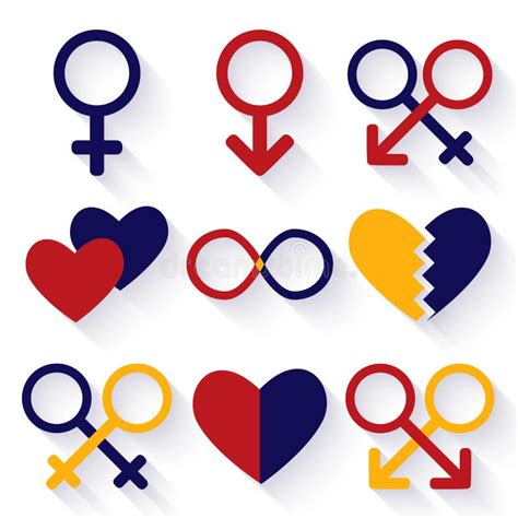 Vector Illustration Of Male And Female Sex Symbol Stock Vector Illustration Of Flat Element