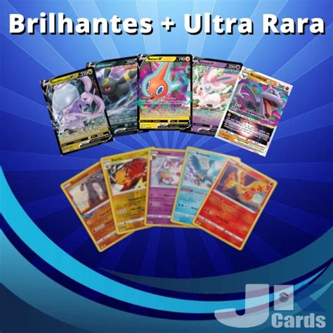 Lote Cartas De Pok Mon Cartas Brilhantes Ultra Rara