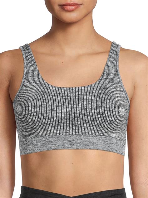 Avia Women S Seamless Ribbed Sports Bra Walmart