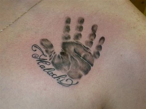 I Really Like This Idea Hand Print Tattoos Baby Hand Print Tattoo