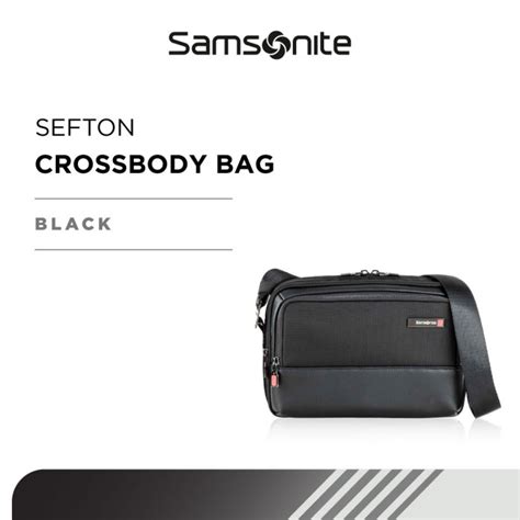 Jual Samsonite Sefton Horizontal Crossbody Bag Black Shopee Indonesia