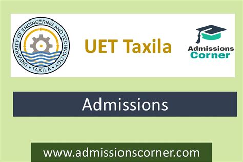 University Of Engineering And Technology UET Taxila Admissions Fall 2024