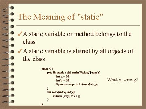 The Meaning of "static" 