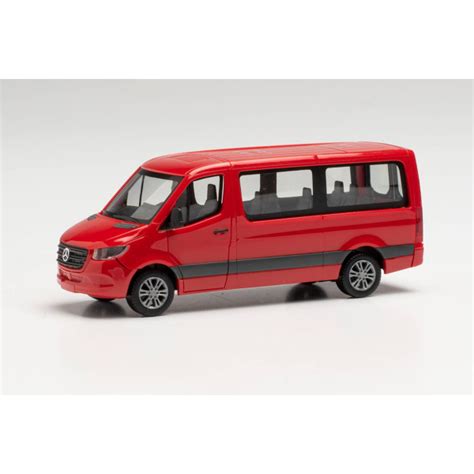 Herpa H Mercedes Benz Sprinter Bus Flachdach Rot Fr