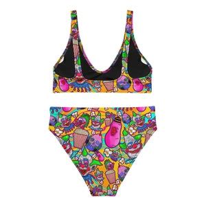 Outer Space Klowns Recycled High Waisted Bikini Set Etsy