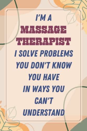 Massage Therapist Notebook Lined Blank Journal Notebook For Massage