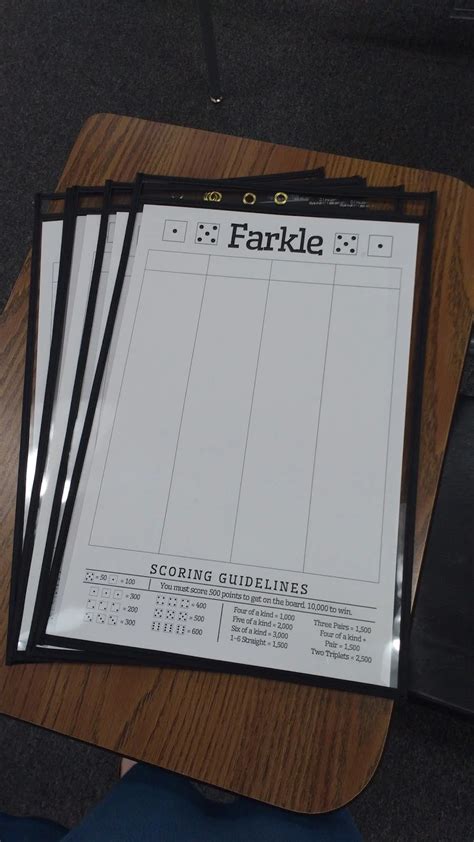 Free Printable Farkle Score Sheet With Scoring Guidelines Math Love 16482 Hot Sex Picture