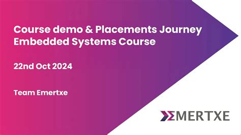 Course Demo And Placement Journey Embedded Systems 22nd Oct 2024