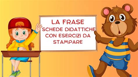 La Frase Schede Didattiche Per La Scuola Primaria Sostegno