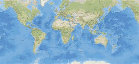 World map (National Geographic style) Made of... - Maps on the Web