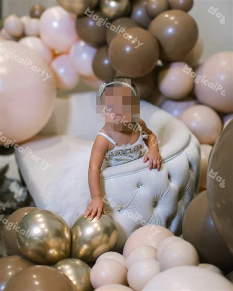 181pcs Double Stuffed Nude Beige Apricot Balloons Garland Etsy