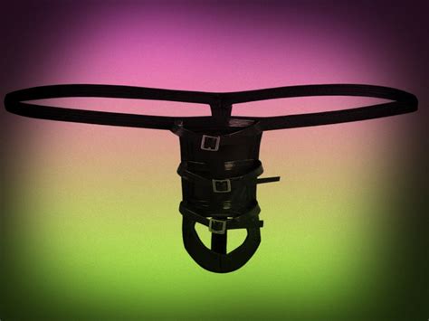 G String For Men Penis Cage Leather Lingerie Sexy Gay Panties BDSM Men Bondage Penis Gay