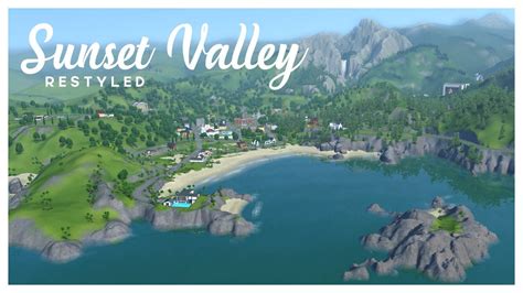 Sunset Valley Restyled By Grandelama Sunset Valley Sims 3 Worlds