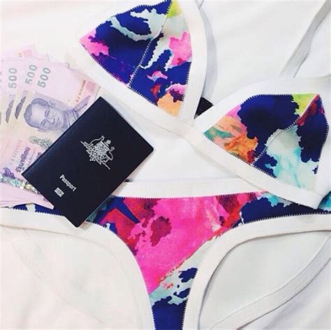 Split Print Bikini Swimsuit VG MN Summer Swim Summer Wear Summer Outfits Cute Swimsuits