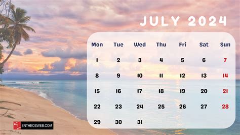 July 2024 Wallpaper Calendar Flory Crissie