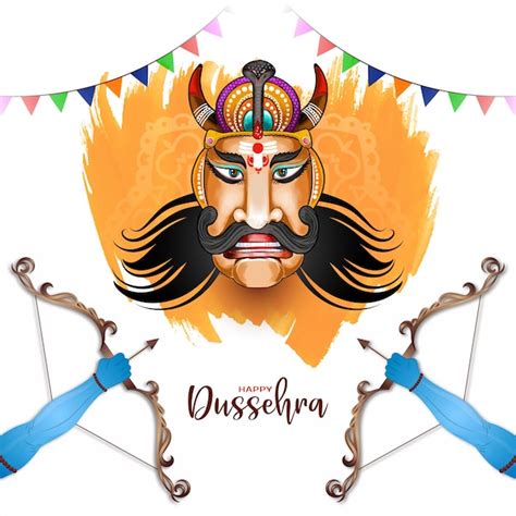 Free Vector Happy Dussehra Indian Cultural Festival Background Design