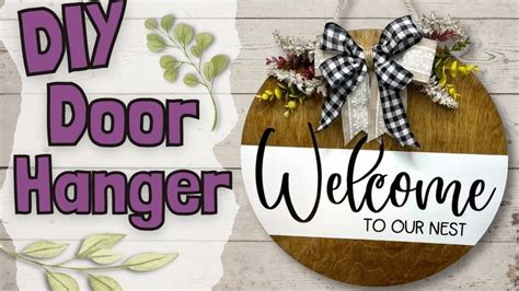 Diy Wood Round Diy Welcome Sign Fall Diy Decor Door Hanger Door