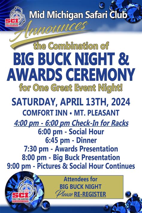 Big Buck Night & Awards Ceremony — Mid-Michigan Chapter SCI