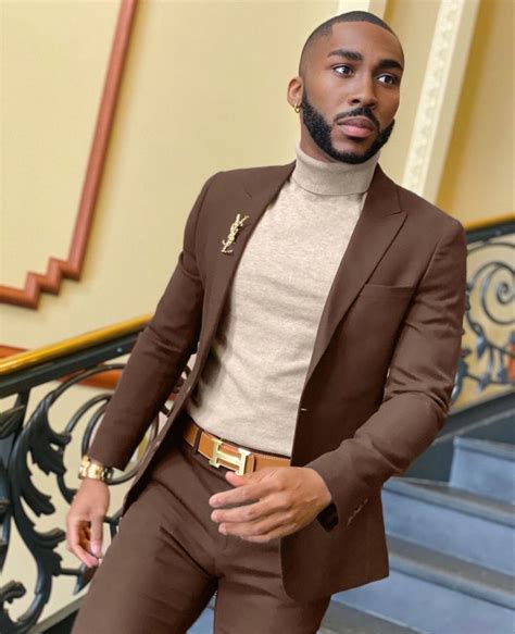 Pin On Style Brown Suits For Men Black Men Fashion Casual Mens