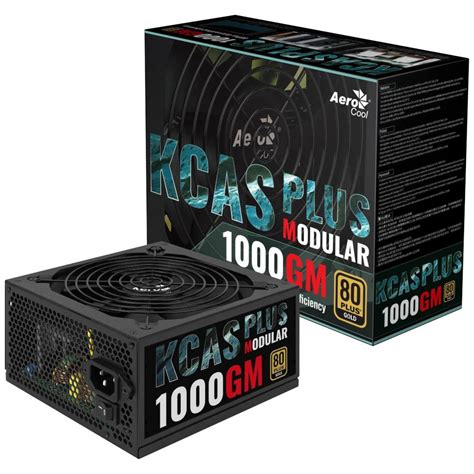 Fonte Gamer ATX Aerocool KCAS 1000W 80 Plus Gold, PFC Ativo, Modular ...