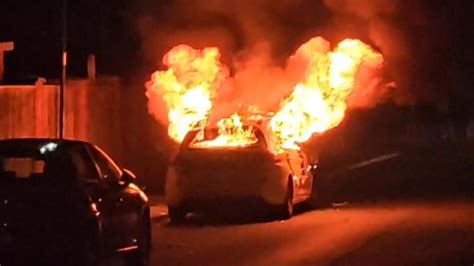 Protesters Set Fire To Police Car On Night Of Unrest In Hartlepool Uk News Sky News