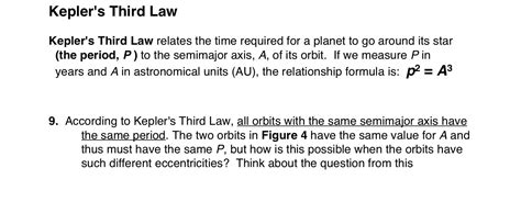 Solved Kepler S Third Law Kepler S Third Law Relates The