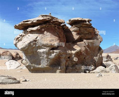 Valle De Rocas In Siloli Desert Bolivia Place With Unusual And