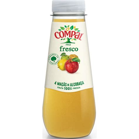 Sumo Maçãs de Alcobaça Fruta 100 Fresca embalagem 250 ml Compal