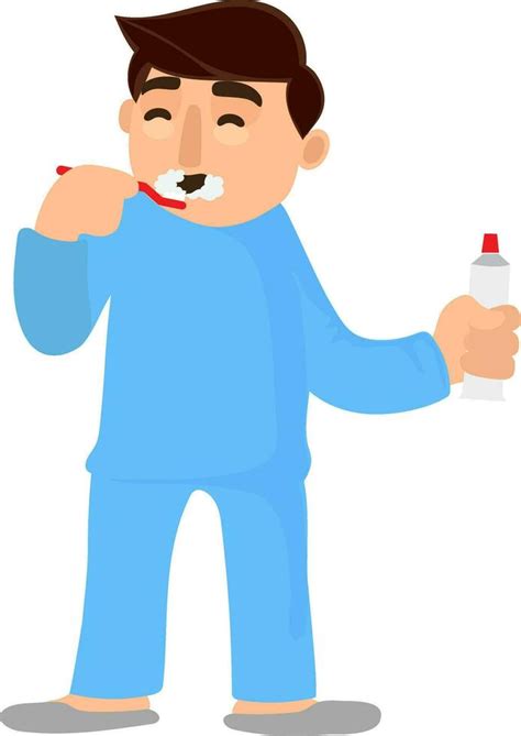 Cartoon character of a businessman with toothpaste. 25097811 Vector Art at Vecteezy