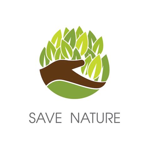 Premium Vector Save Nature Ecology Logo Icon