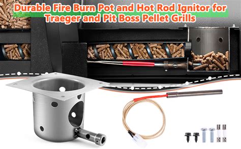 Amazon QuliMetal Fire Burn Pot And Hot Rod Ignitor Kit Replacement Parts For Traeger And