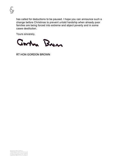 Gordon Brown On Twitter Last Week I Wrote A Letter To The Secretary