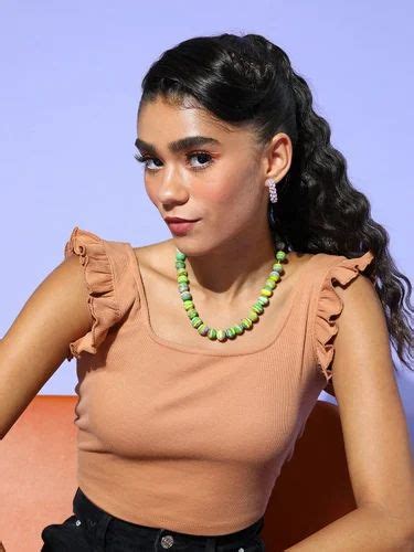 Women Nude Back Tie Knot Crop Top Women Tops Evening Tops Female Tops Noz Toz