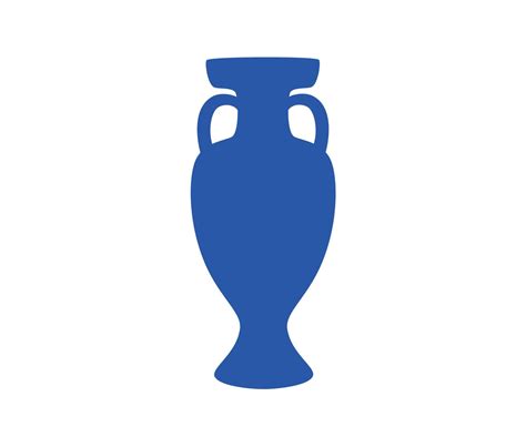 Euro 2024 Uefa Trophy Blue Symbol European Football Final Design Vector