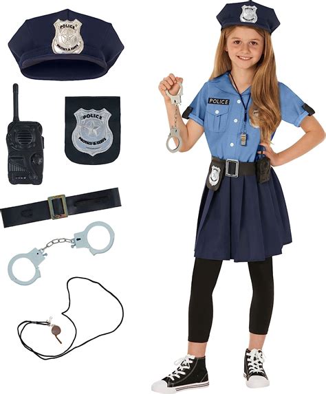 Morph Costume Polizei Kostüm Kinder Mädchen Kostüm Polizei Set