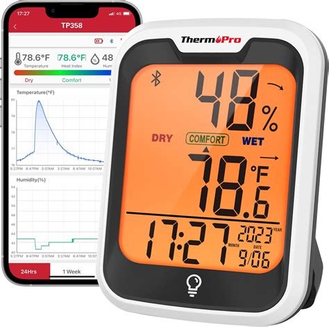 Thermopro Tp S Digital Hygrometer Indoor Outdoor Thermometer Humidity