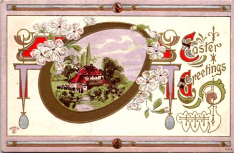 Postcard Easter Greetings Posted Ebay