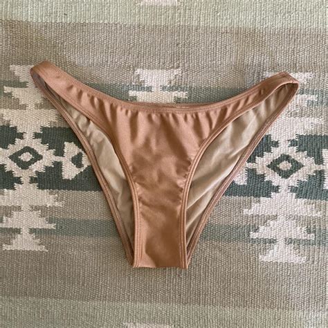 American Apparel Swim Bikini Bottoms In Nude In Depop