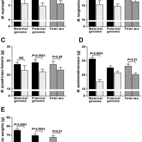 Specific Effects Of Maternal Genomes Paternal Genomes And Fetal Sex On