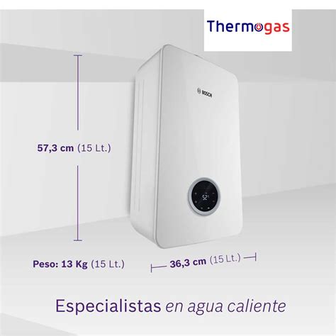 Calentador De Paso Bosch 15 Litros Tiro Forzado Therm 5600 Gas Natural