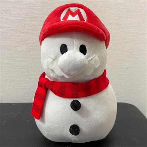 New Usj Super Nintendo World Snowman Mario Plush Christmas Universal